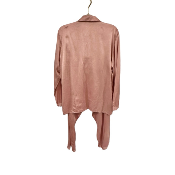 Lilysilk Women's Pink 22 Momme Mulberry Silk Pajamas Set Full Length - XL - Picture 6 of 17